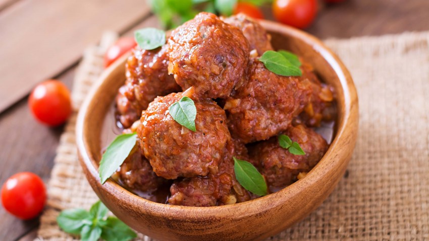 Мясные шарики с рисом