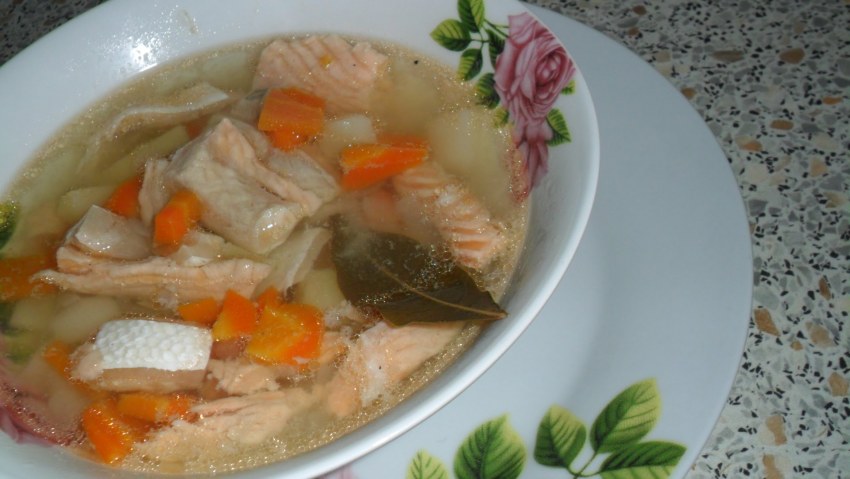 Уха из семги пошаговый