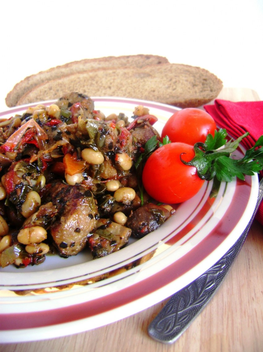 Рагу из белой фасоли