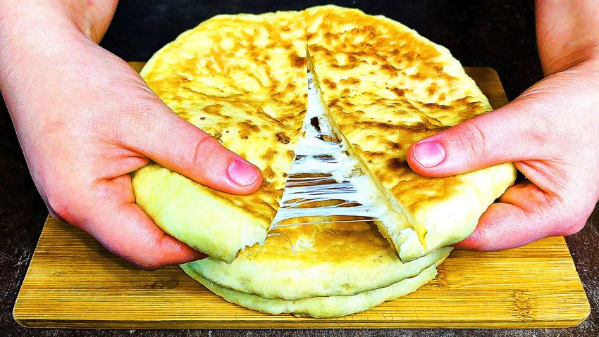 Лепёшки с сыром на сковороде