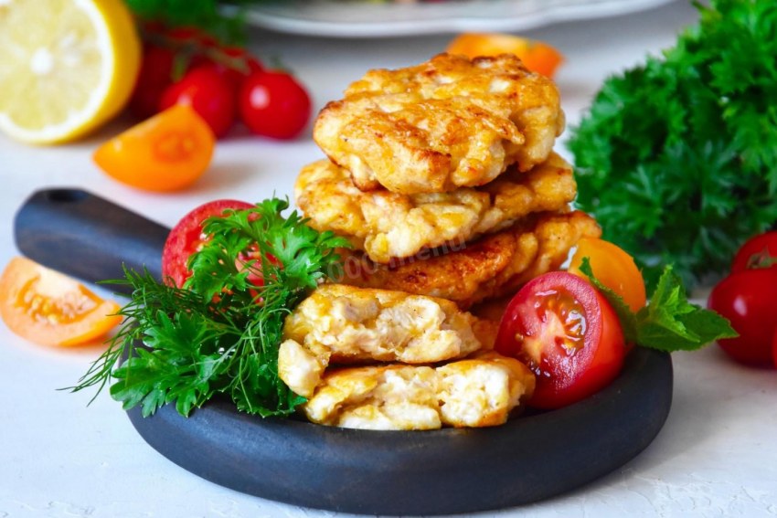 Оладьи из куриной грудки