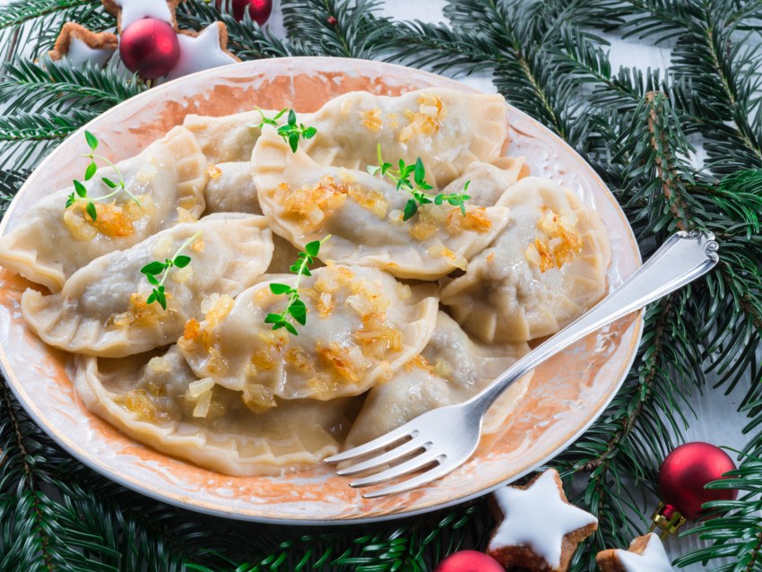 Вареники с творогом и грушей