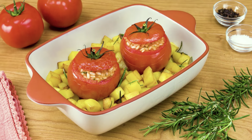 Помидоры фаршированные мясом и рисом