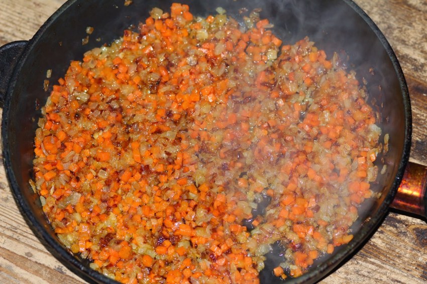 Гречка с грибами и морковью