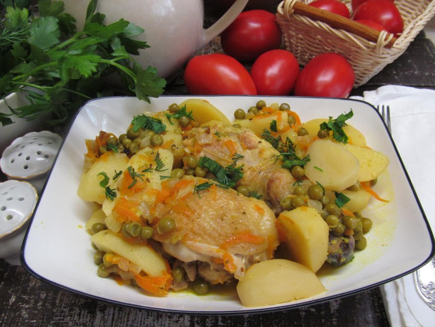 Рис с кукурузой и горошком