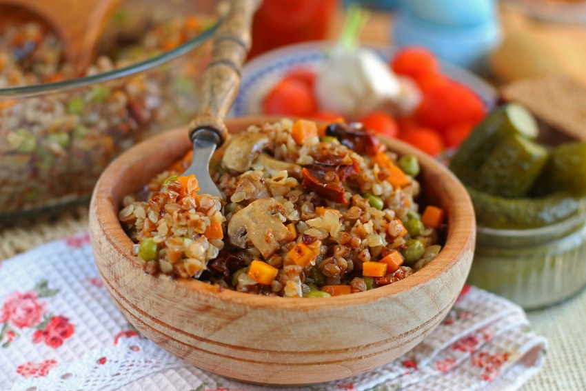 Палисад гречка с овощами