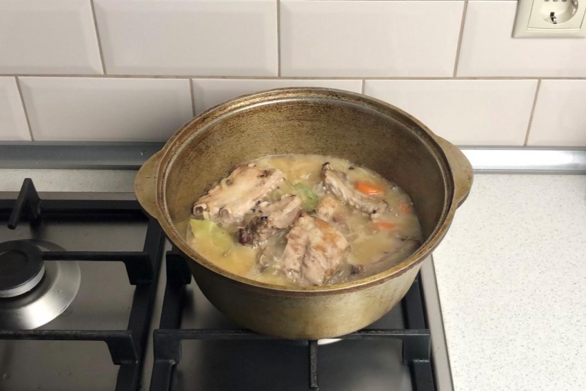 Рёбрышки с картошкой в казане