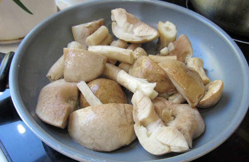 Сушеные грибы с капустой