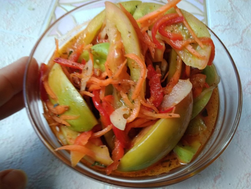 Зеленые помидоры закуска