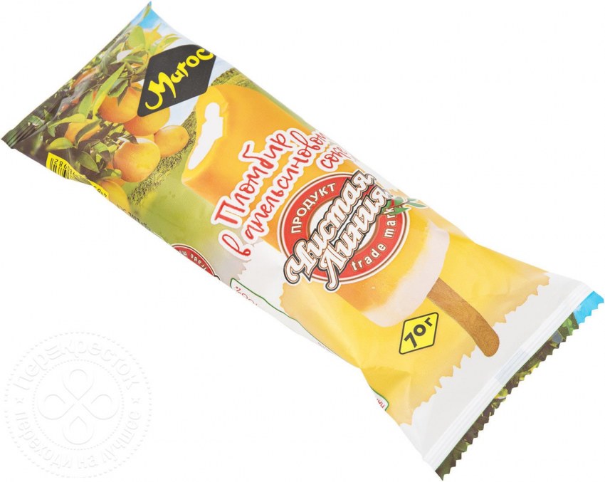 Чистая линия клубника в глазури мороженое