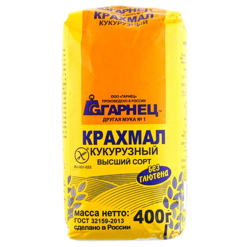 Крахмал кукурузный на столе