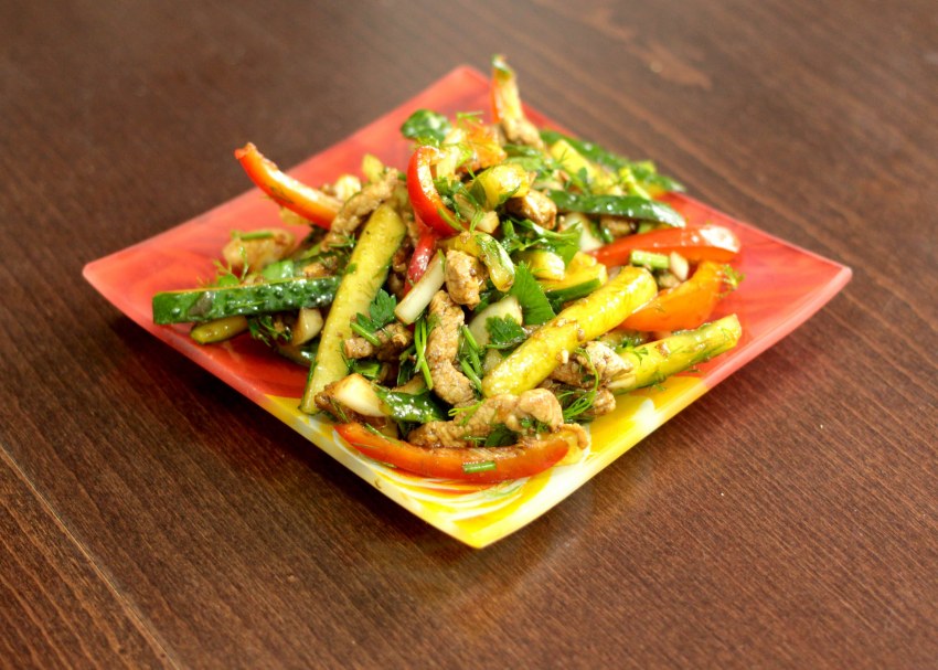 Корейский салат с мясом