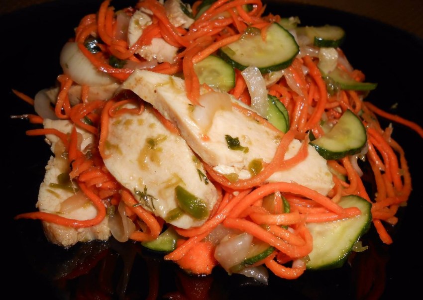 Салат корейский с огурцами