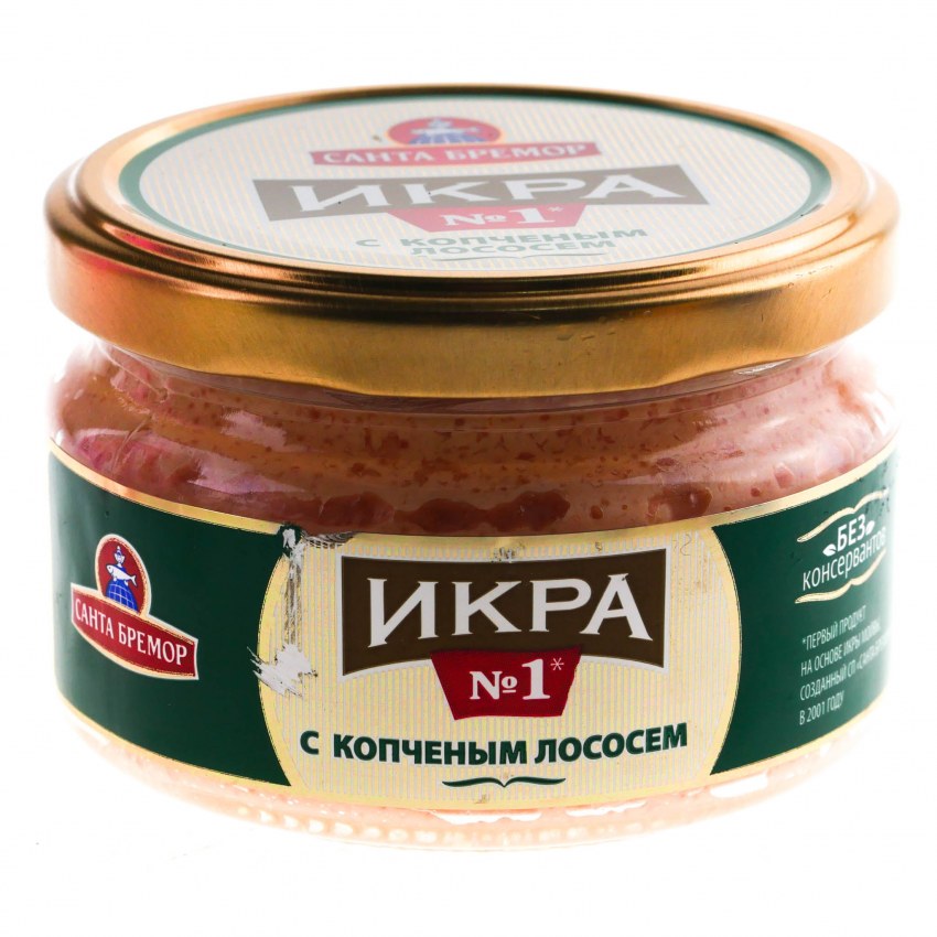 Икра деликатесная мойвы "икра № 1" подкопченная 180 г