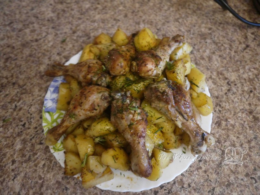 Курица с овощами в рукаве