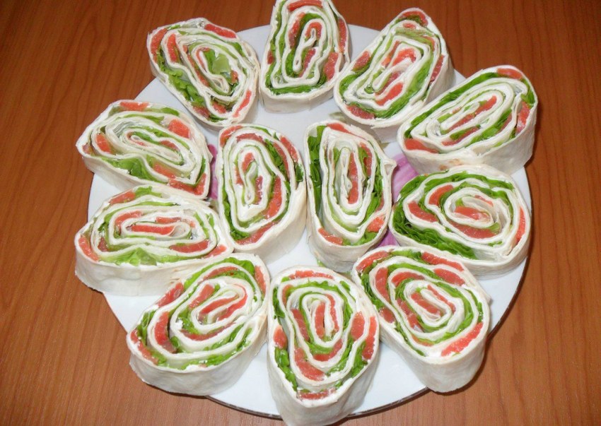 Блюда из лаваша с крабовыми палочками