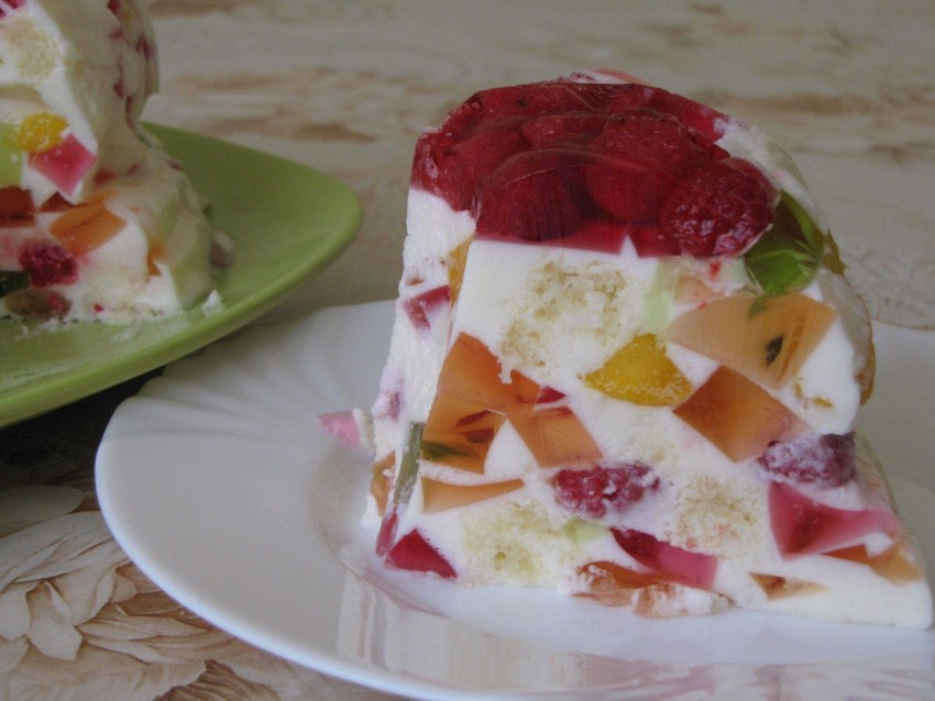 Торт ЖЕЛЕЙНЫЙ С фруктами и крекером