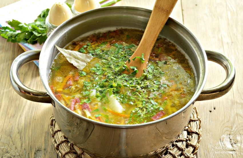 Сырный суп с шампиньонами и брокколи