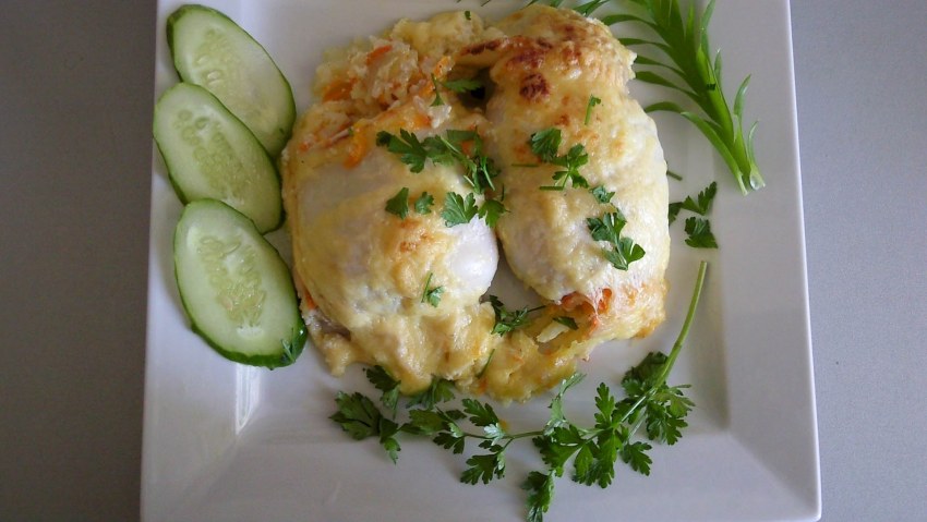 Фаршированный кальмар креткой