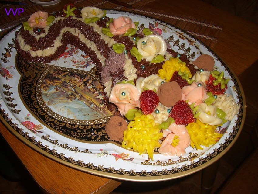Торт с вафельным рожком