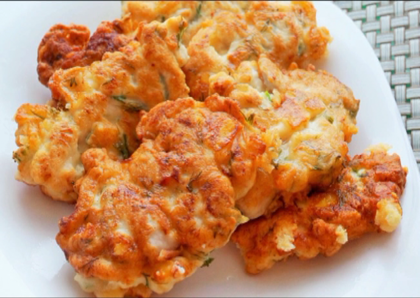 Оладьи из курицы с сыром