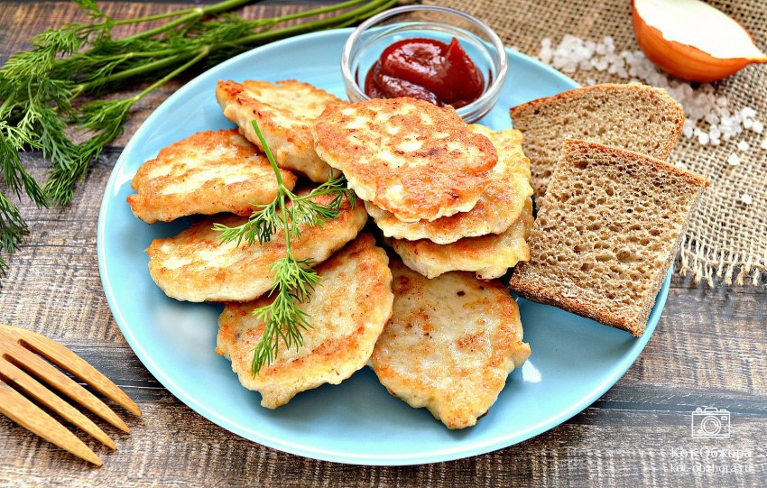 Оладушки куриные рубленные