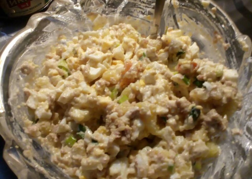 Салат из трески с хреном