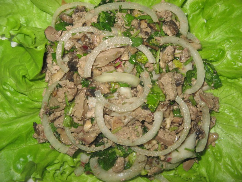 Салат с печени
