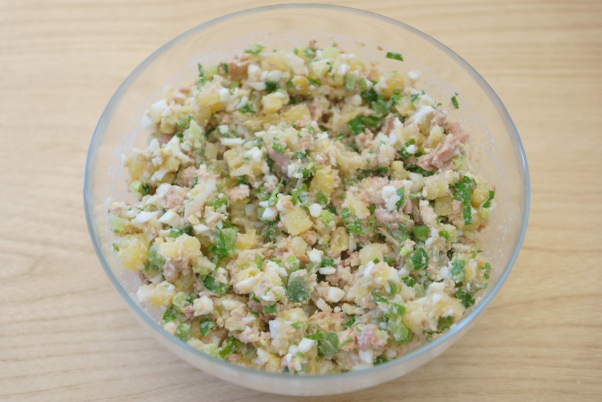 Салат с печенкой