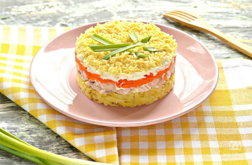 Мимоза с крабовыми палочками