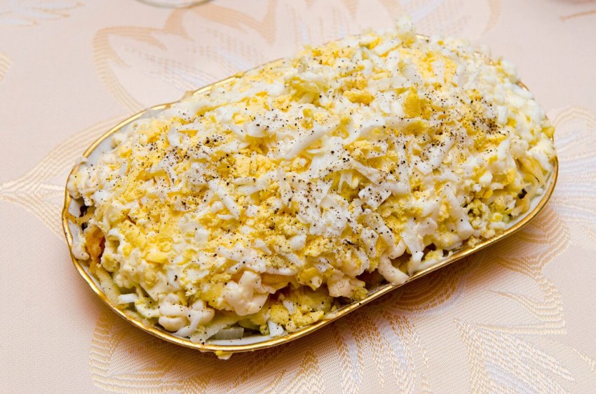 Салат Королевский с копченой курицей