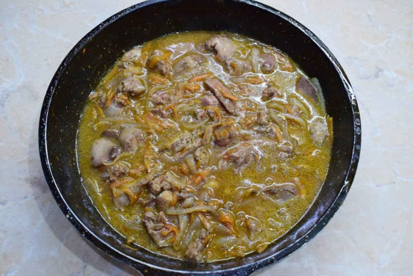 Печень куриная жареная