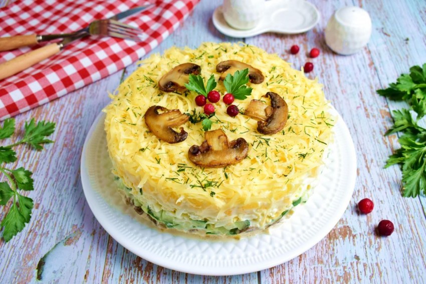 Салат Рыжик с корейской морковью