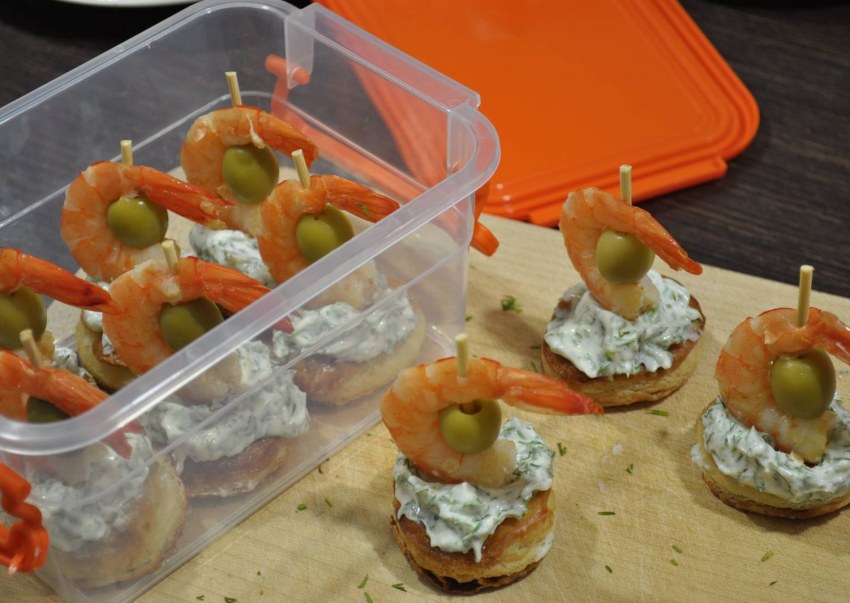 Шашлычки якитори креветки Королевские
