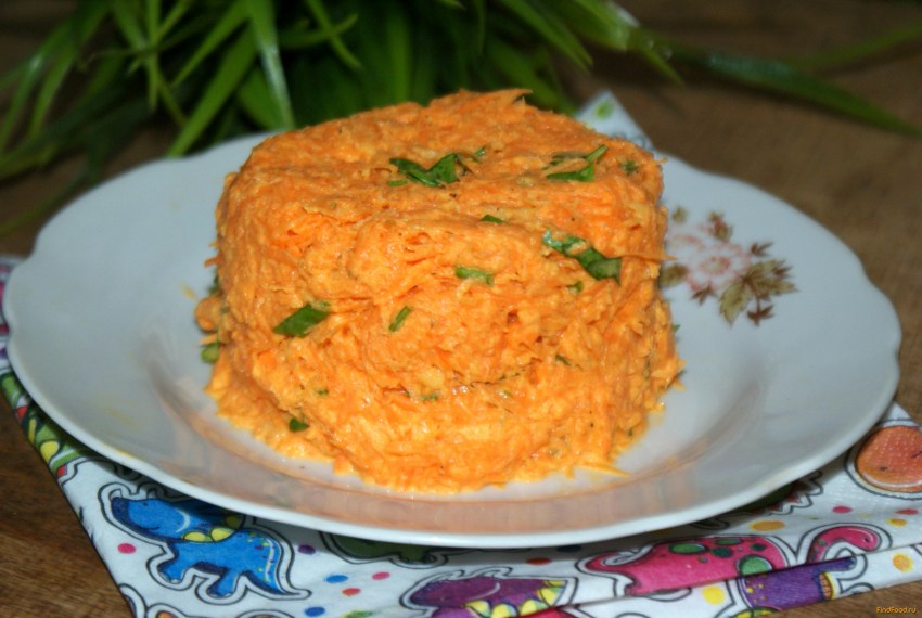 Морковь с чесноком и майонезом