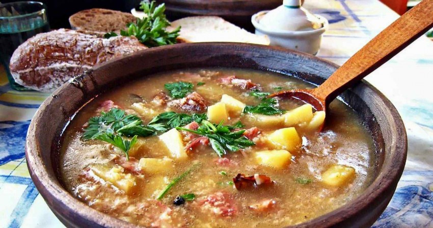 Кулеш со шкварками