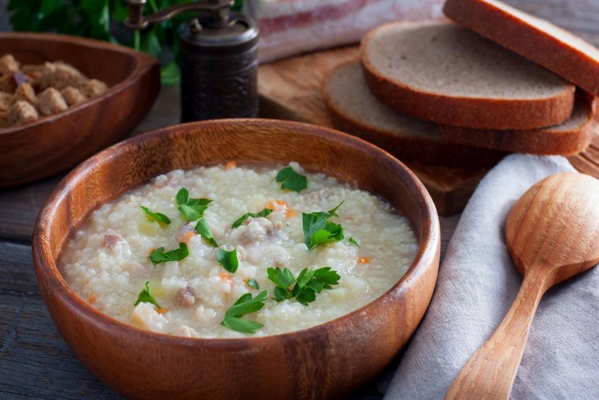 Кулеш со шкварками