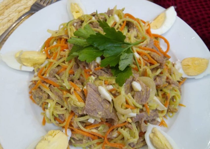 Салат из чёрной редьки с маслом