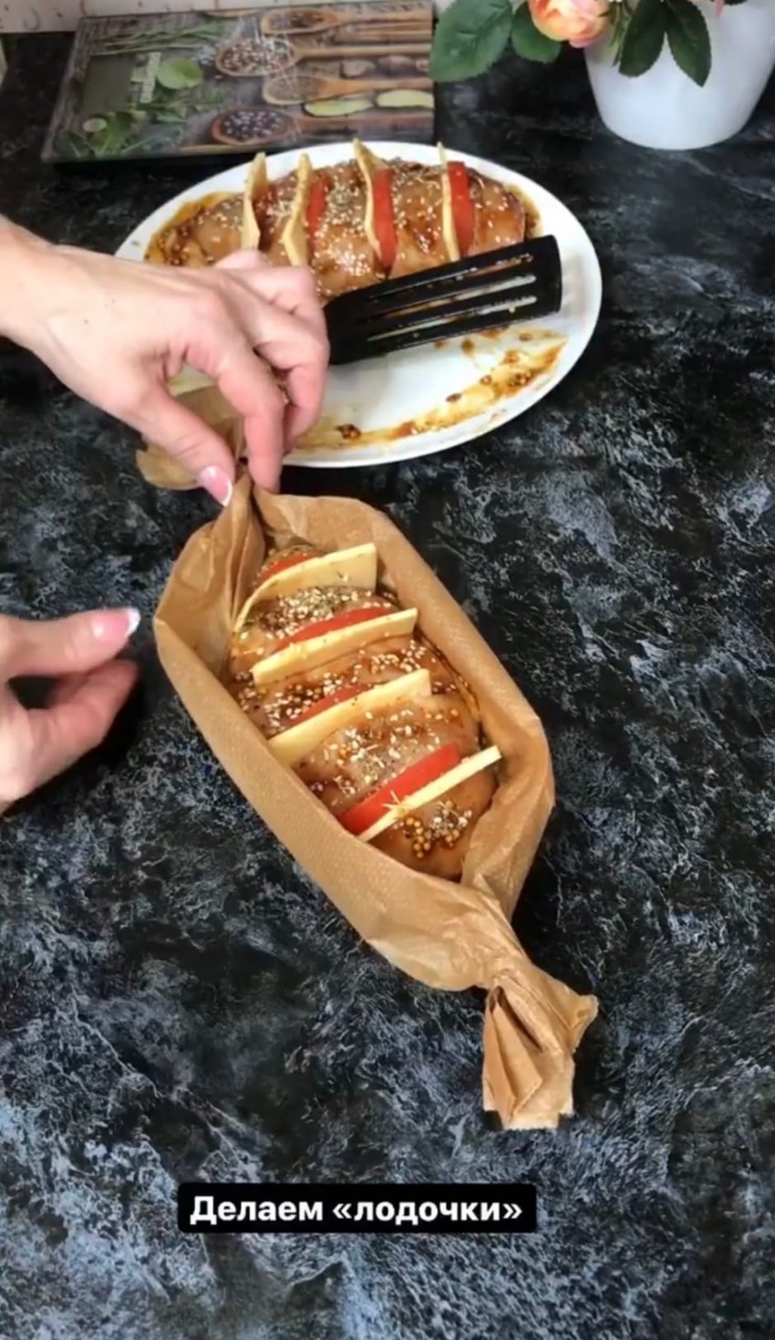 Лодочки из перца с куриной грудкой