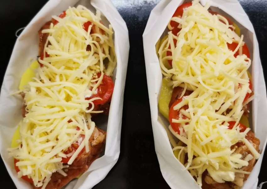 Лодочки с курицей