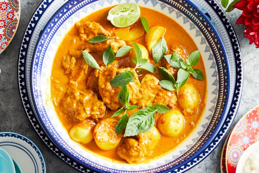 Желтый карри с курицей