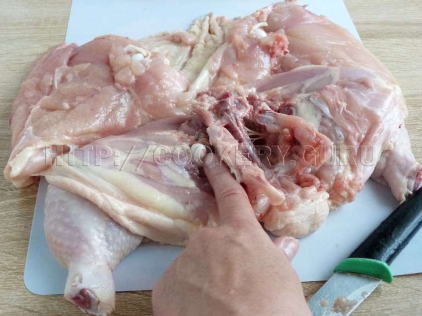 Разделанная курица без костей