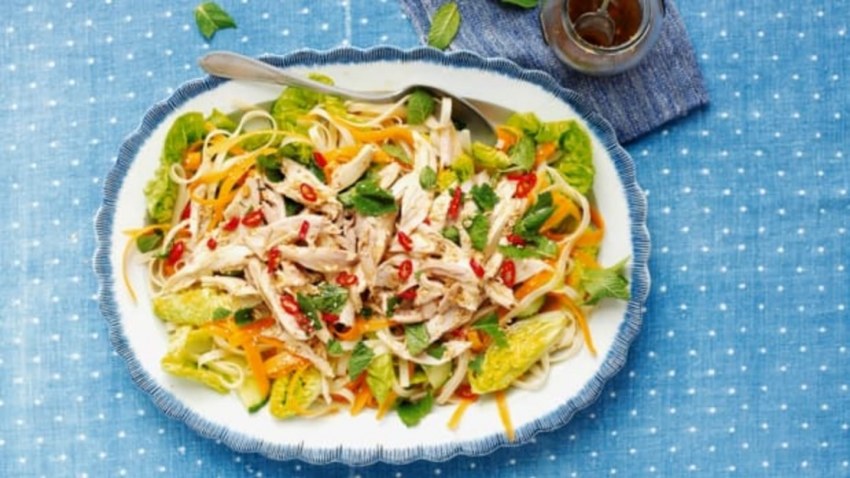 Фунчоза с говядиной и овощами
