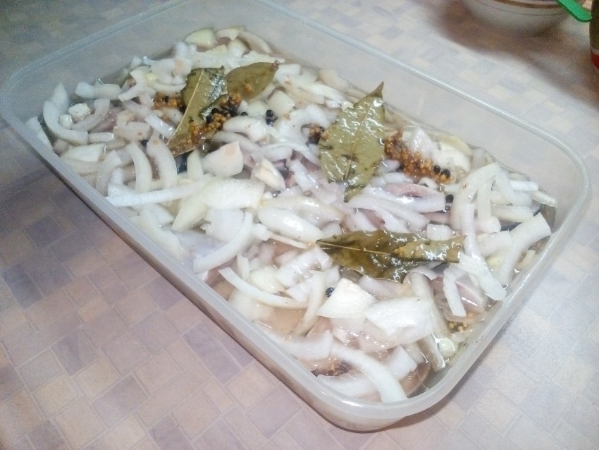 Скумбрия с луком