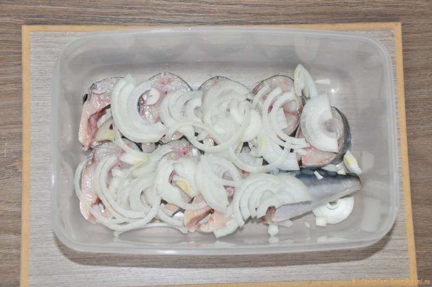 Скумбрия маринованная с луком