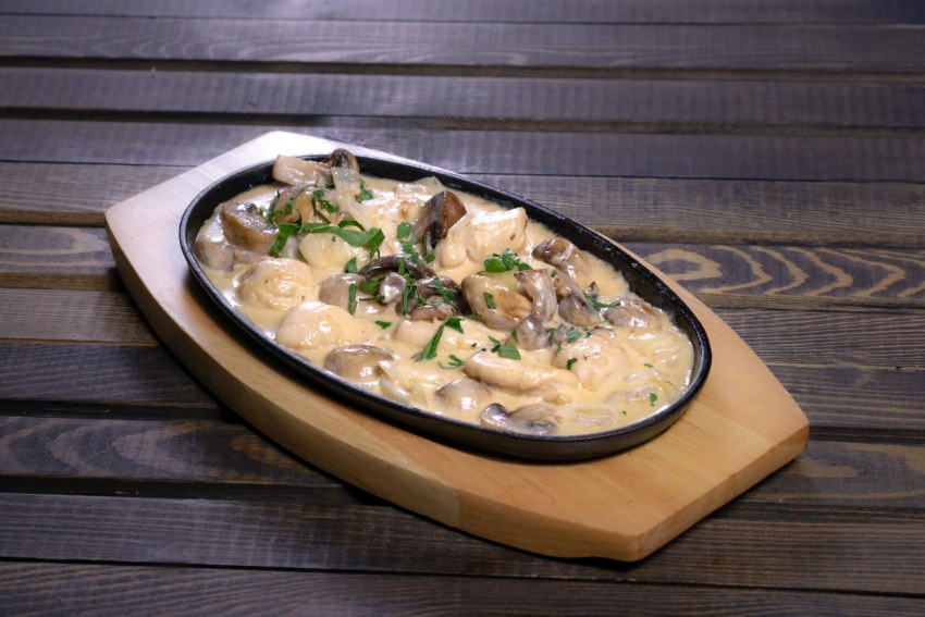 Бефстроганов с говядиной и грибами
