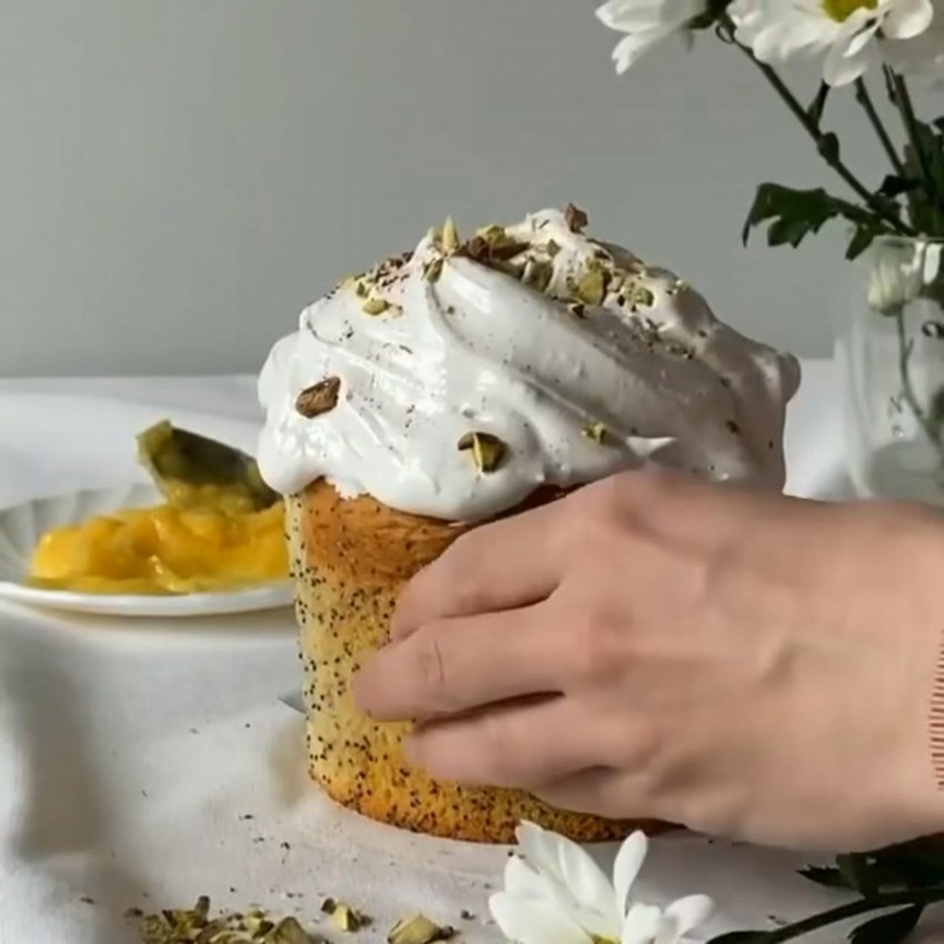 Пирожное безе с кремом