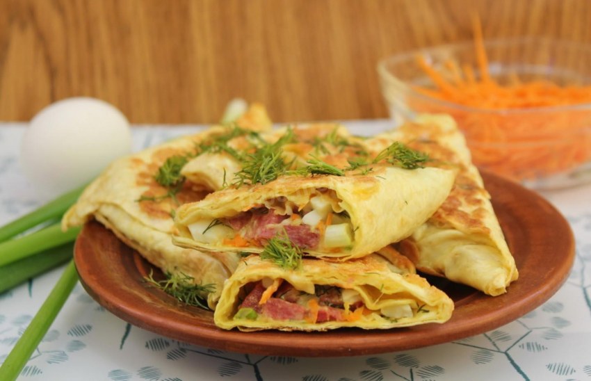 Рулетики из лаваша с курицей