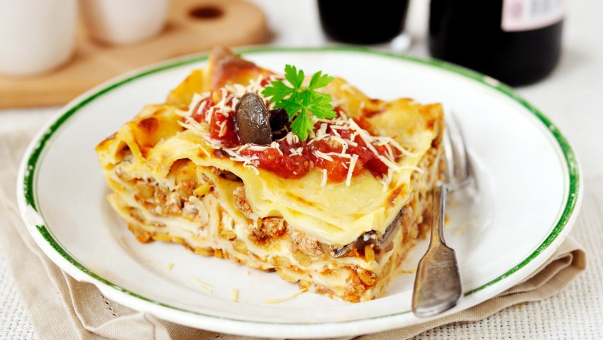 Лазанья с грибами