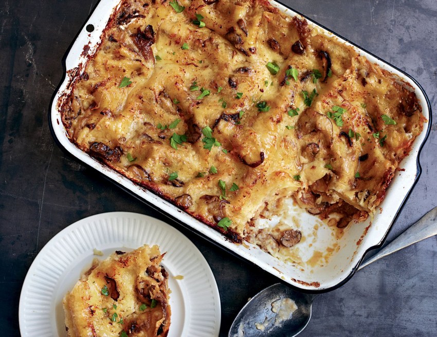 Лазанья с шампиньонами